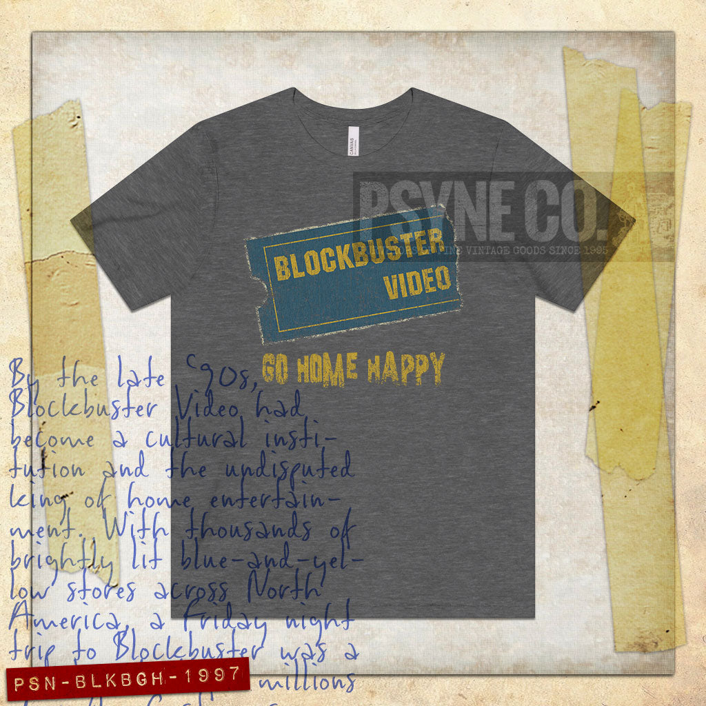 Blockbuster Go Home Happy 1997 Vintage Men’s T-Shirt