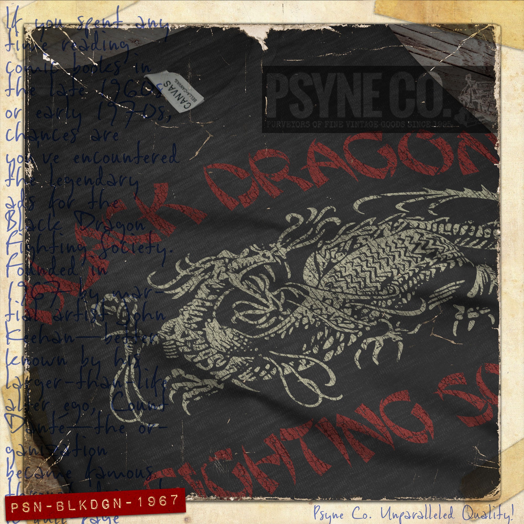 Black Dragon Fighting Society 1967 Vintage Men’s T-Shirt
