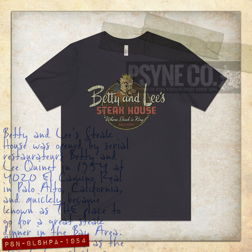 Betty and Lee's Steak House 1954 Vintage Men's T-Shirt