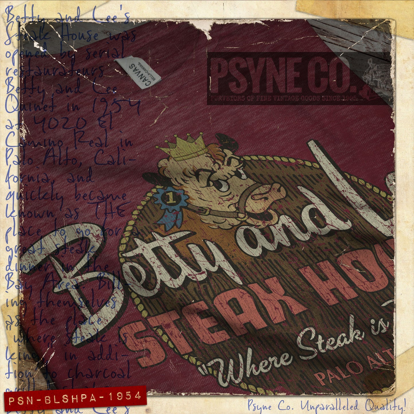 Betty and Lee's Steak House 1954 Vintage Men's T-Shirt