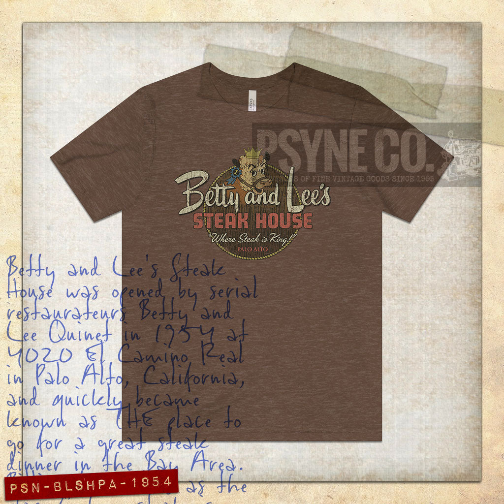 Betty and Lee's Steak House 1954 Vintage Men's T-Shirt