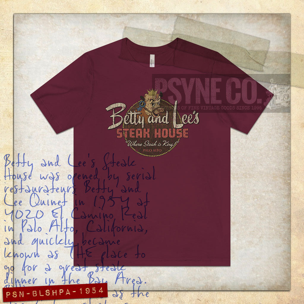 Betty and Lee's Steak House 1954 Vintage Men's T-Shirt