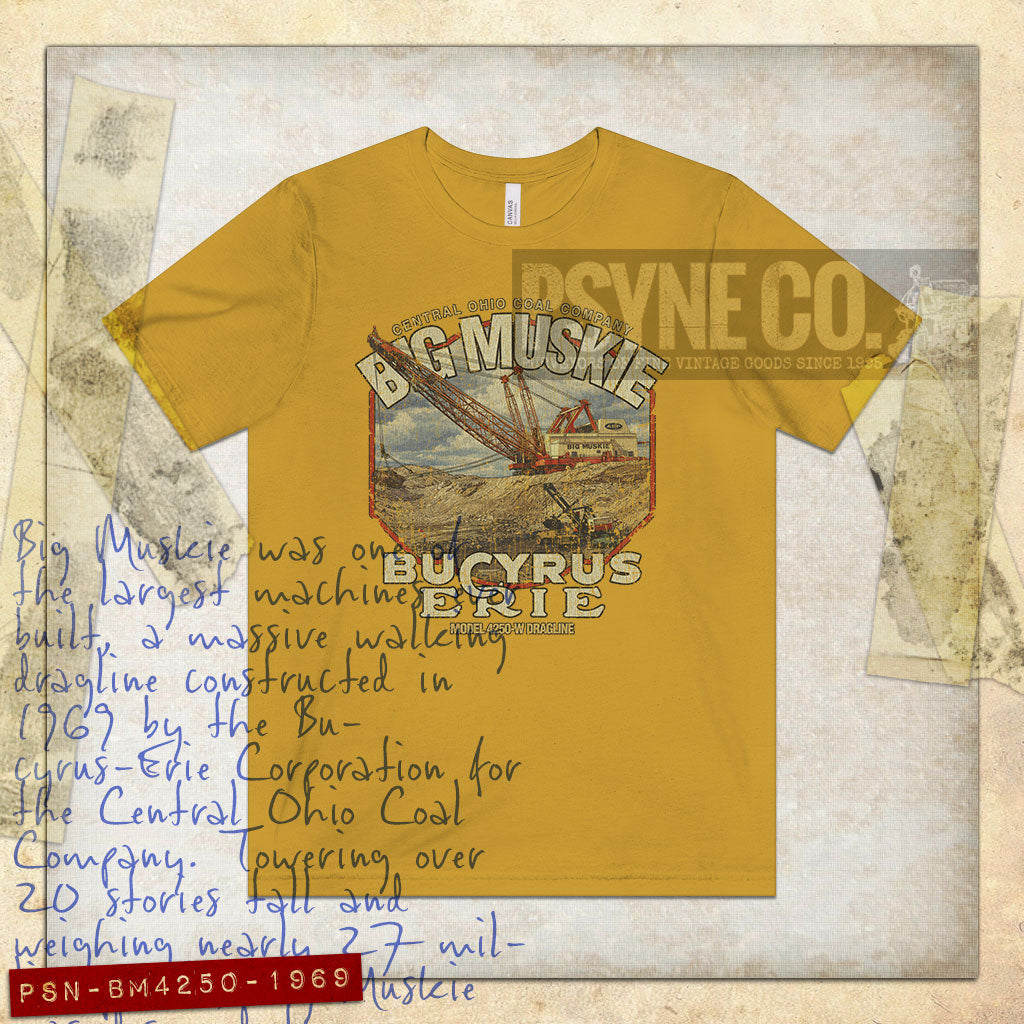 Big Muskie Model 4250-W Dragline 1969 Vintage Men's T-Shirt