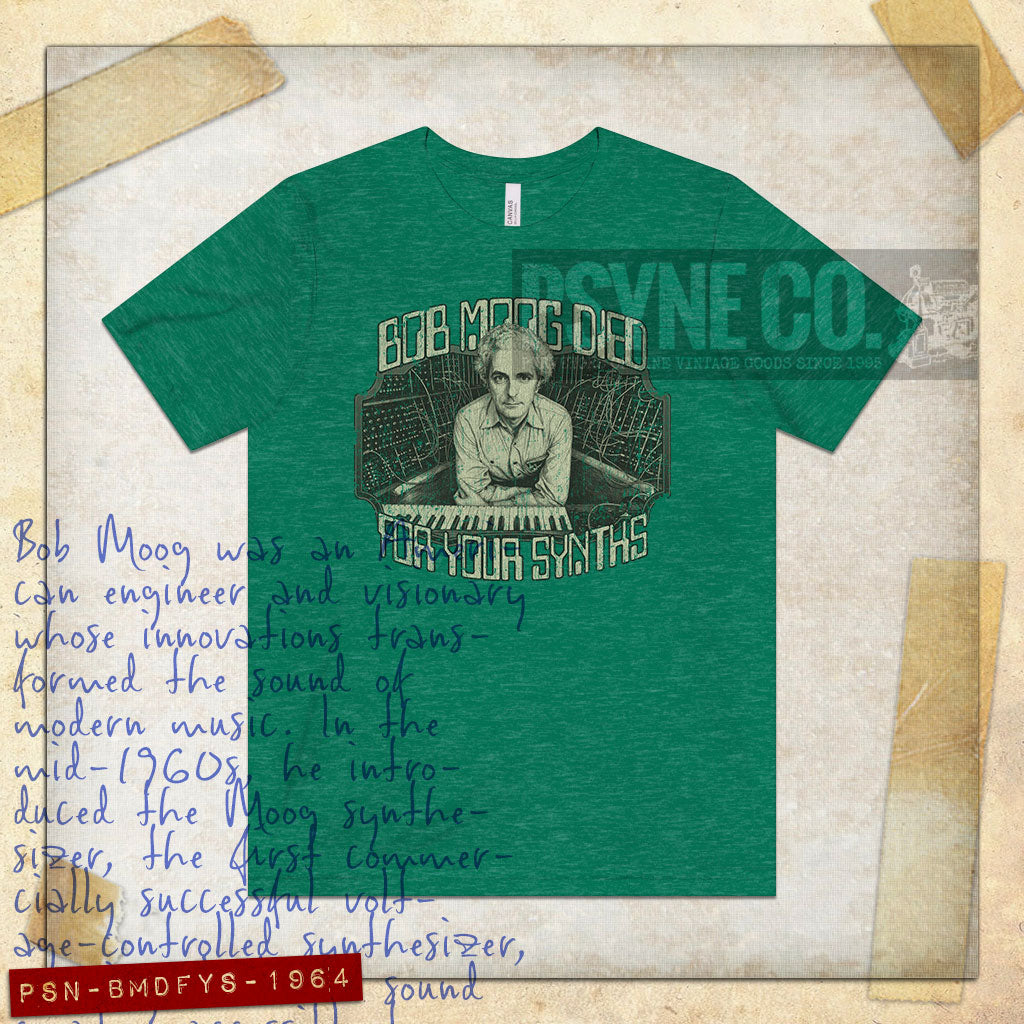 Bob Moog Died for Your Synths 1964 Vintage Men's T-Shirt