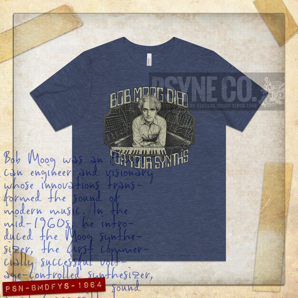 Bob Moog Died for Your Synths 1964 Vintage Men's T-Shirt