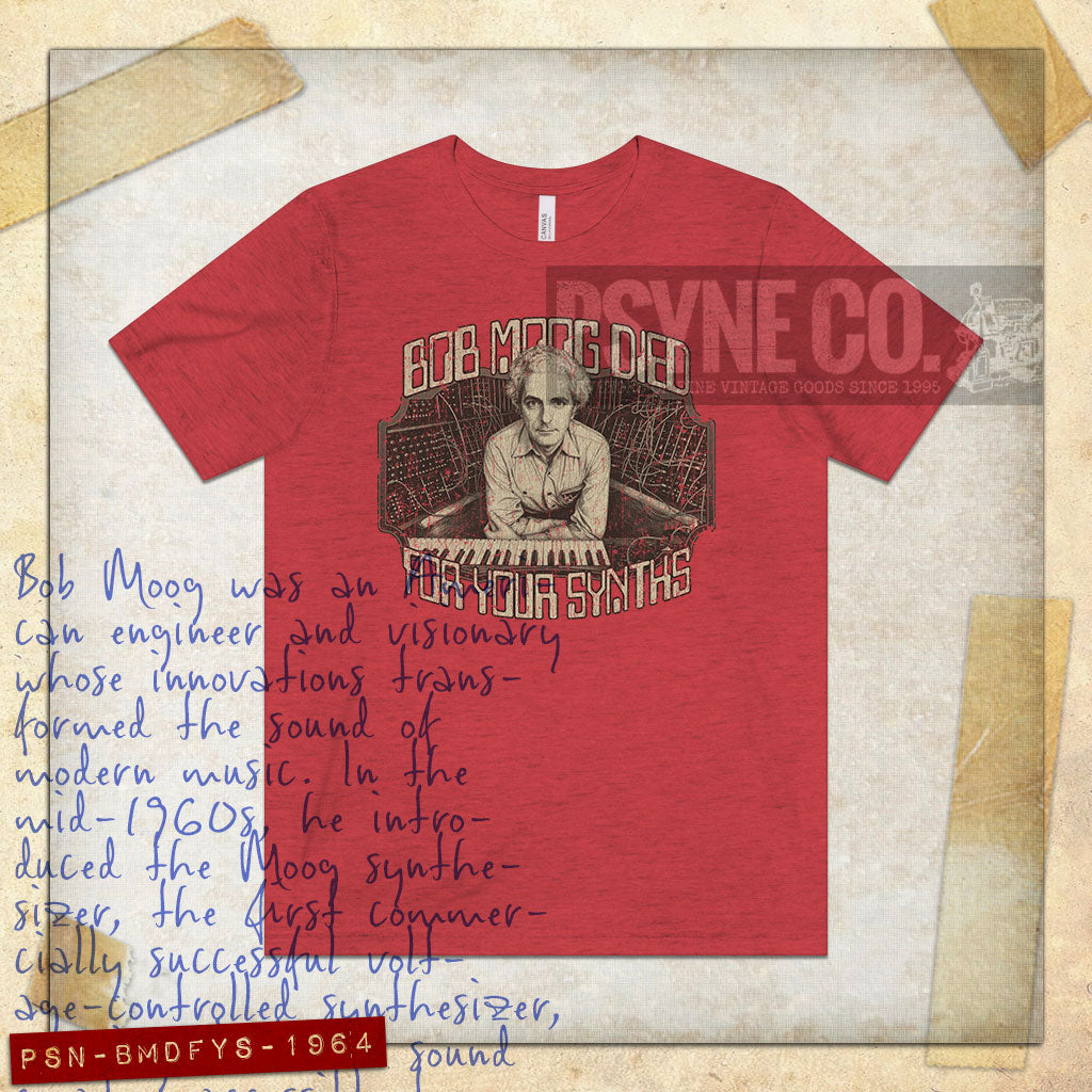Bob Moog Died for Your Synths 1964 Vintage Men's T-Shirt