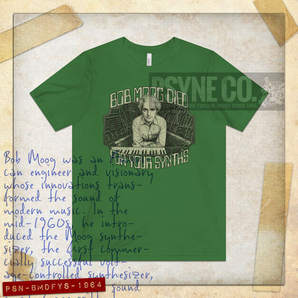 Bob Moog Died for Your Synths 1964 Vintage Men's T-Shirt
