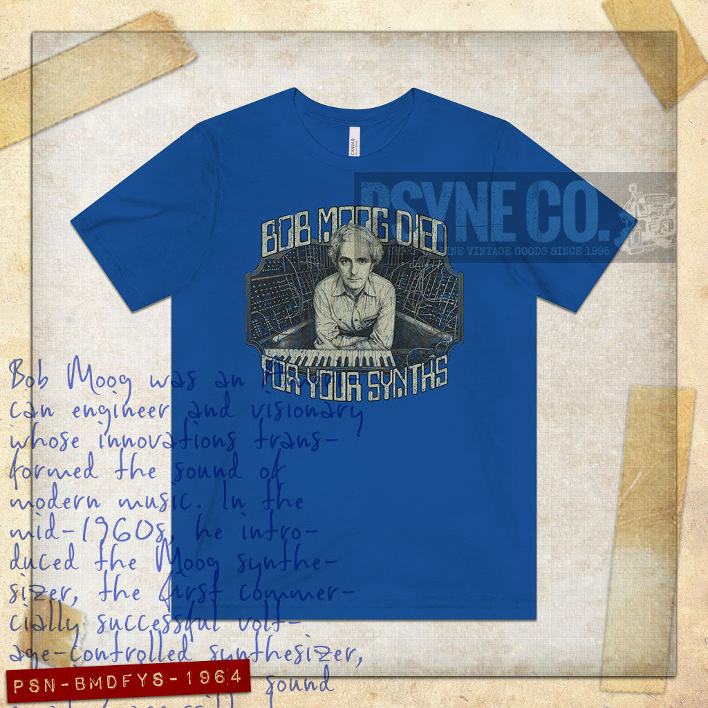 Bob Moog Died for Your Synths 1964 Vintage Men's T-Shirt