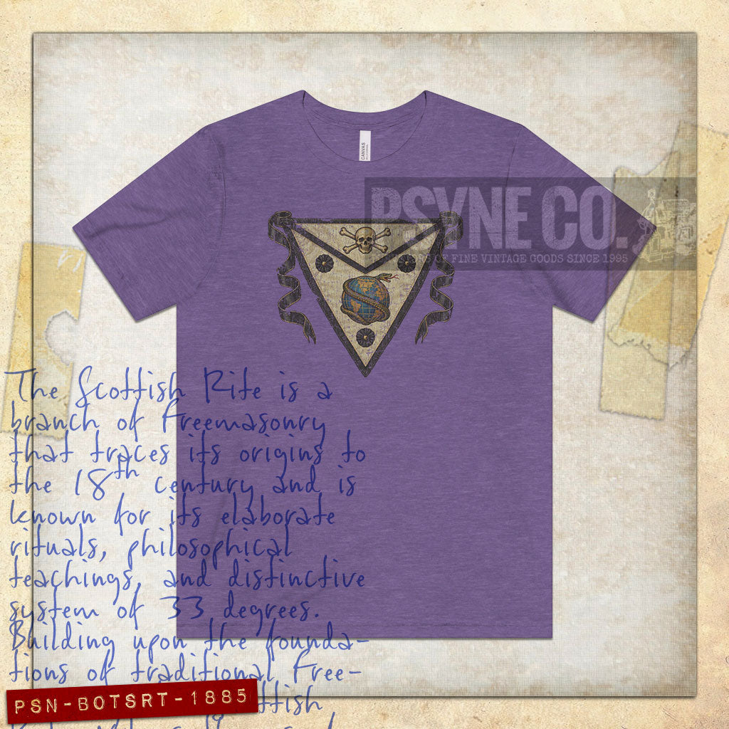 Banner of The Scottish Rite 1885 Vintage Men's T-Shirt