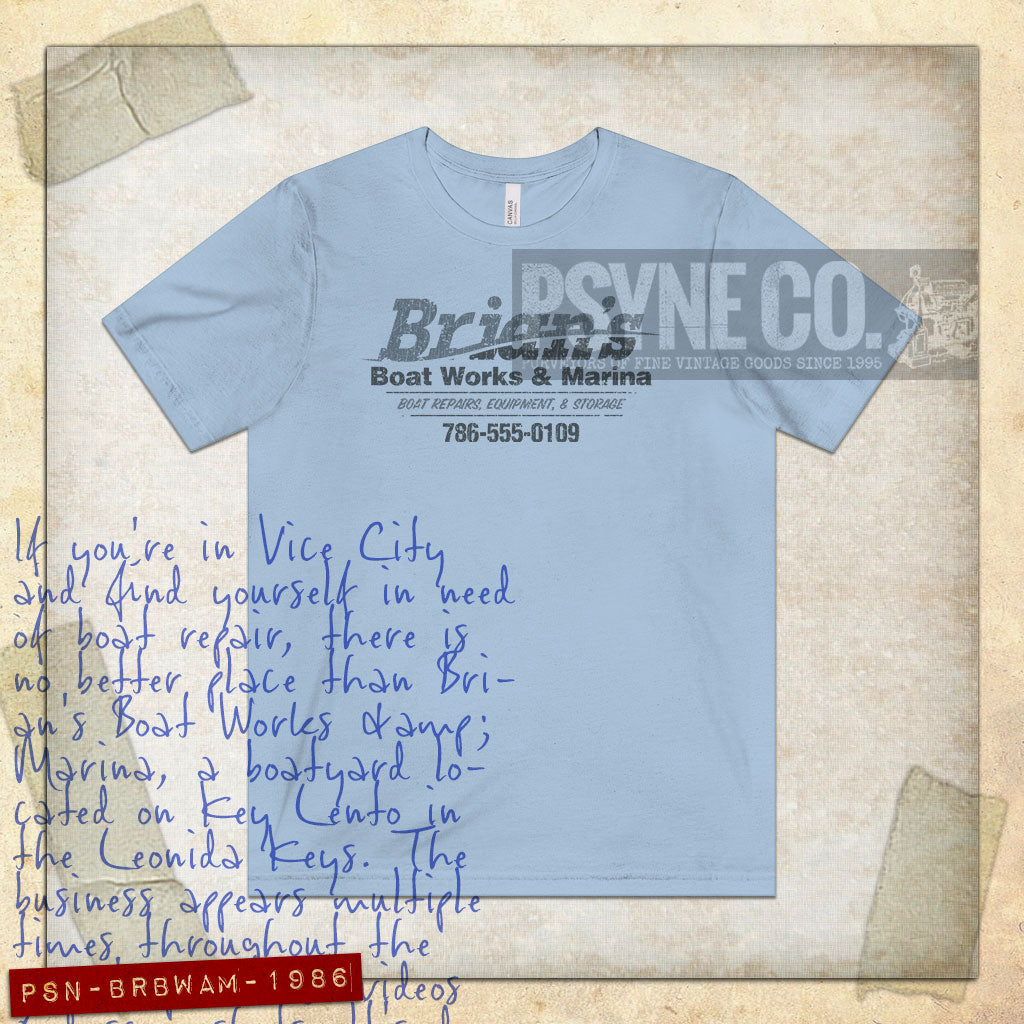 Brian's Boat Works & Marina 1986 Vintage Men's T-Shirt