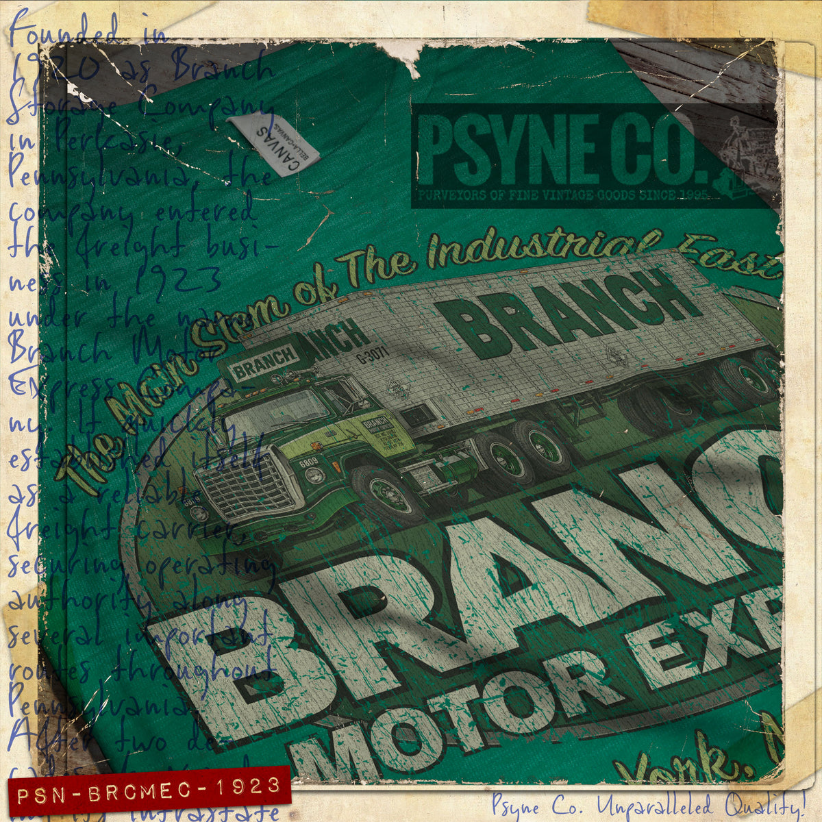 Branch Motor Express Company 1923 Vintage Men's T-Shirt