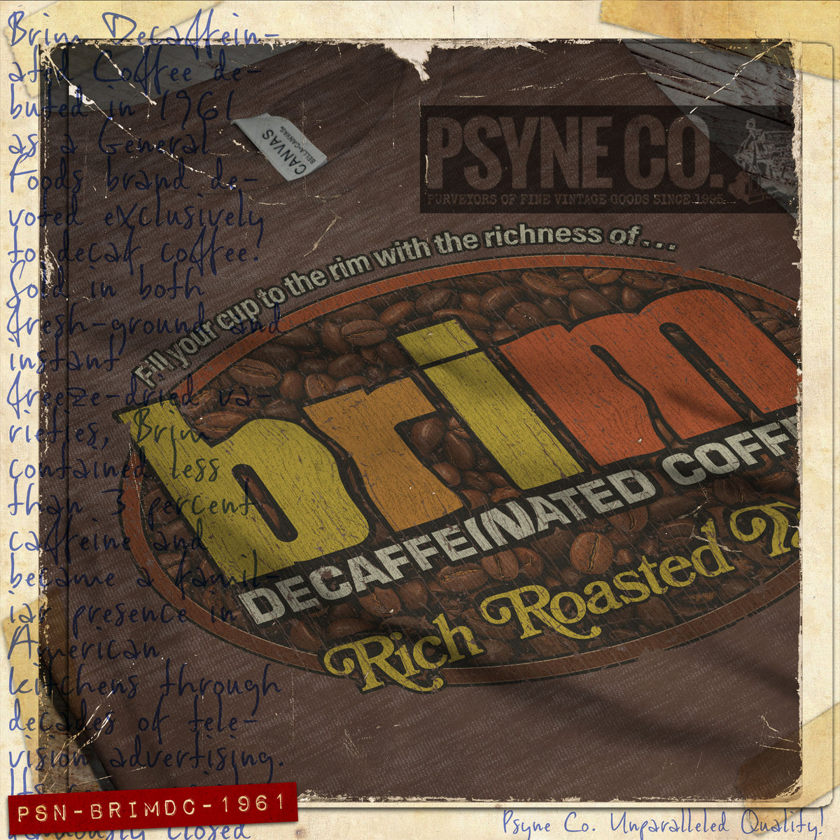Brim Decaffeinated Coffee 1961 Vintage Men's T-Shirt