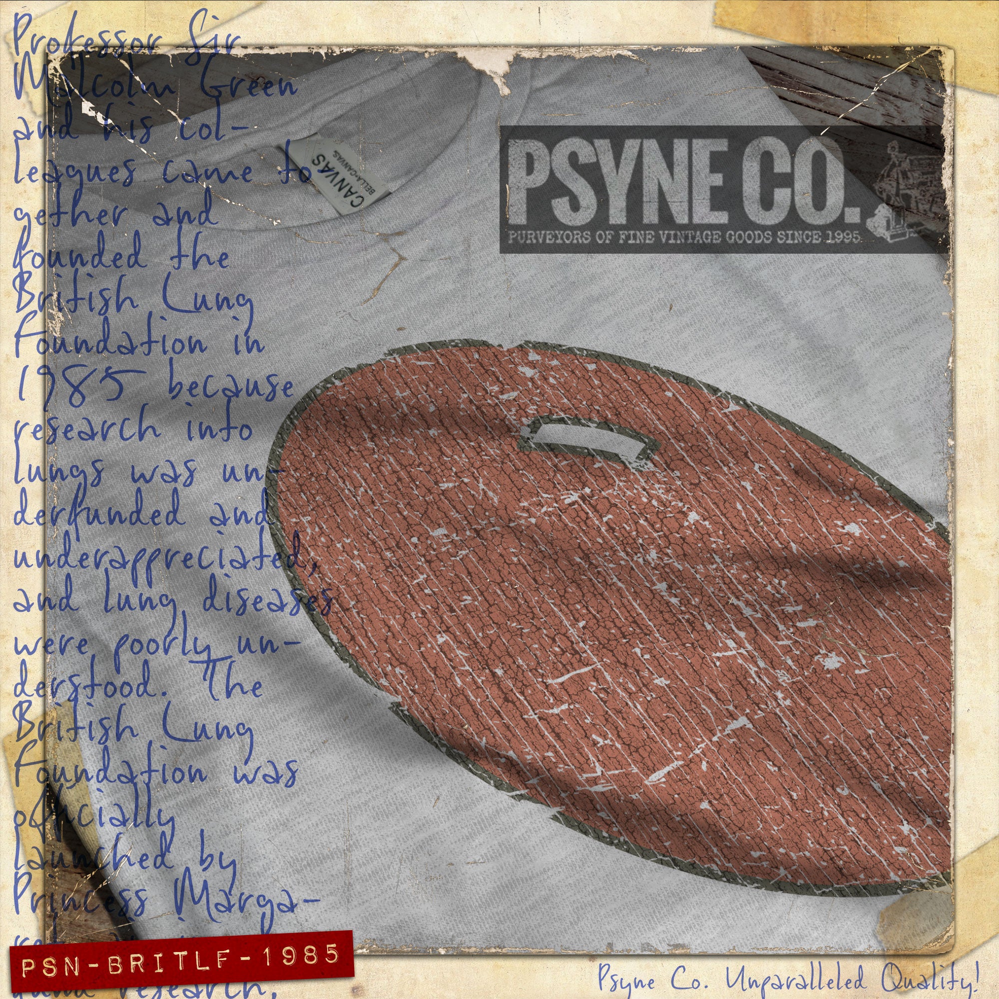 British Lung Foundation 1985 Vintage Men's T-Shirt