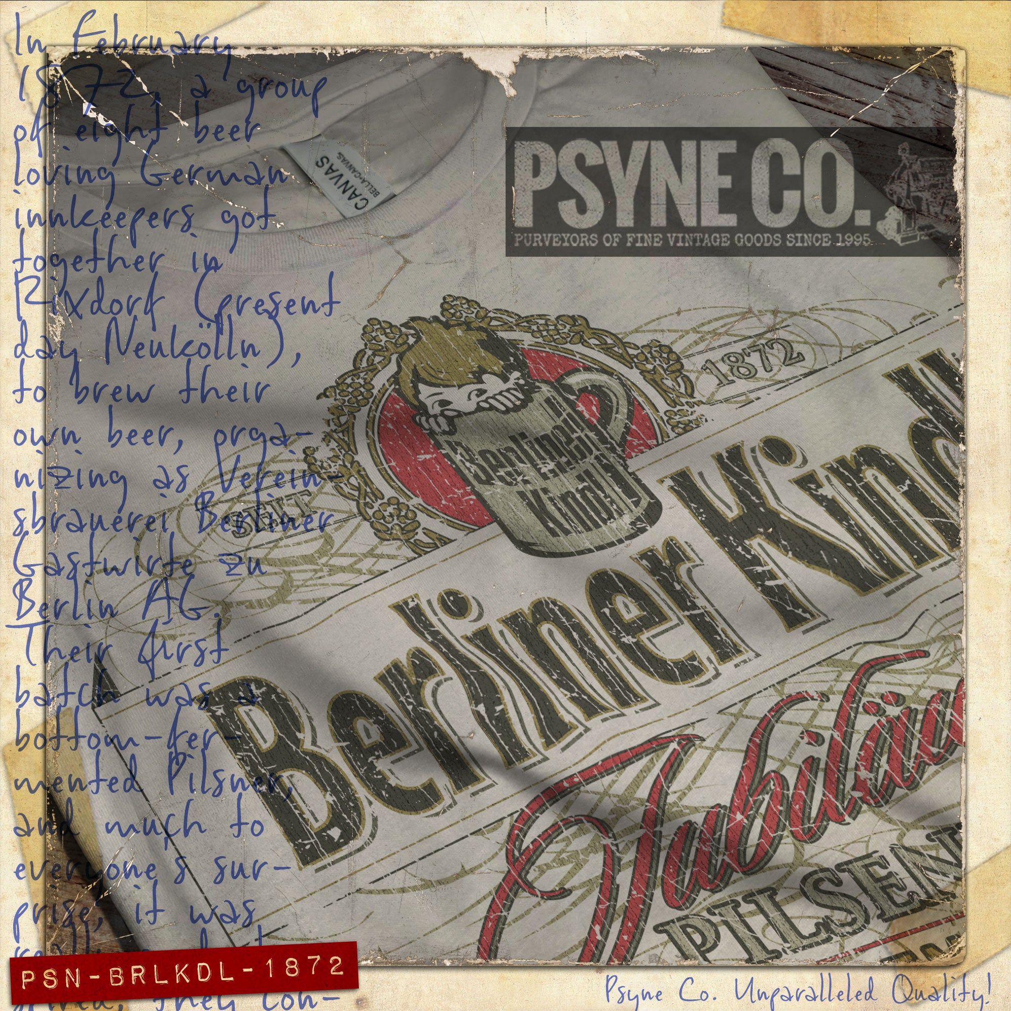 Berliner Kindl Jubiläums Pilsener Premium 1872 Vintage Men's T-Shirt