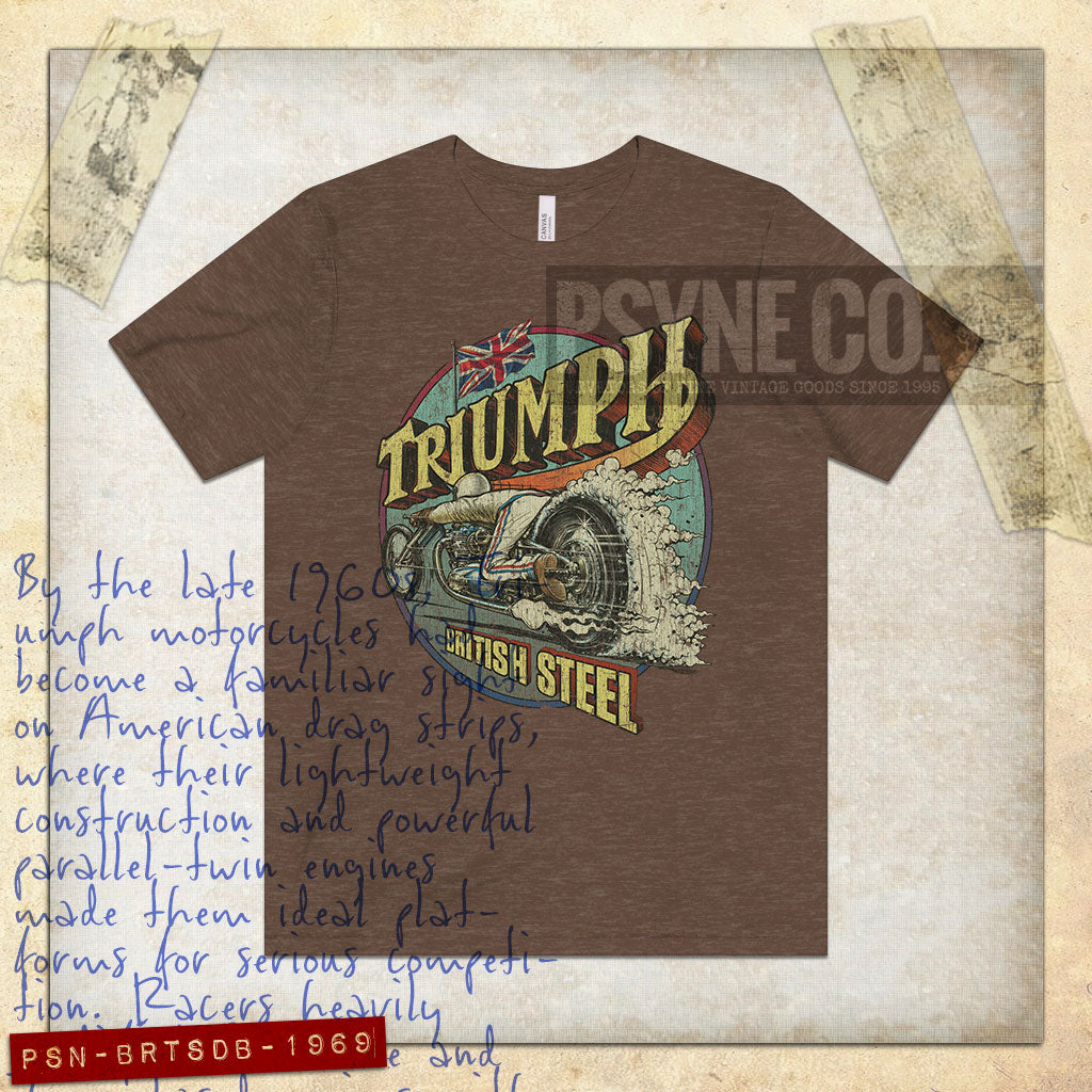 British Steel Drag Bike 1969 Vintage Men's T-Shirt