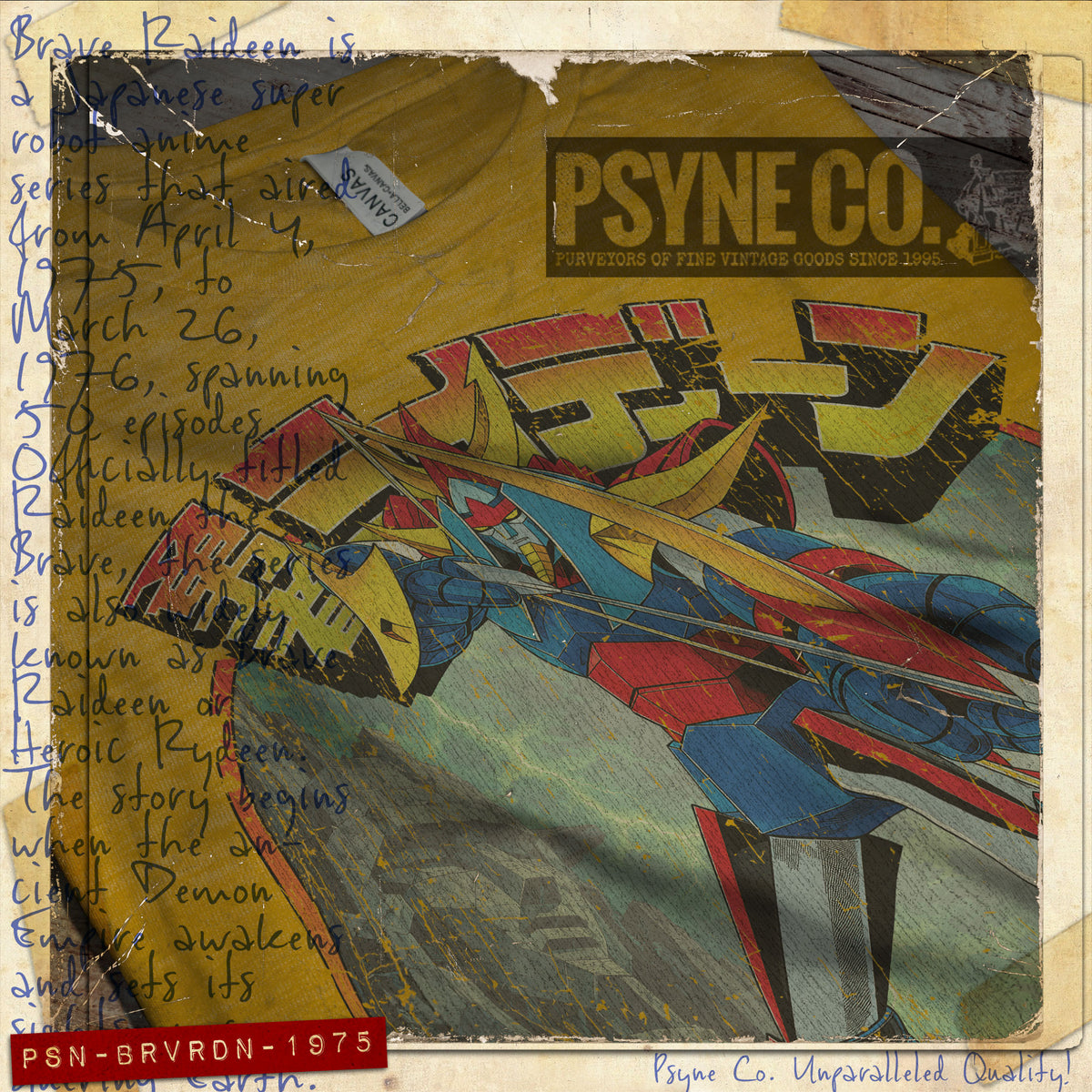 Brave Raideen Defender of The Earth 1975 Vintage Men's T-Shirt
