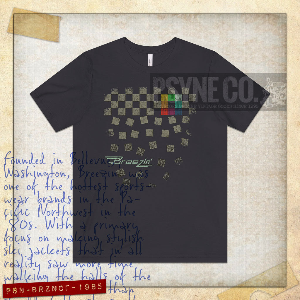 Breezin' Checker Falls 1985 Vintage Men's T-Shirt