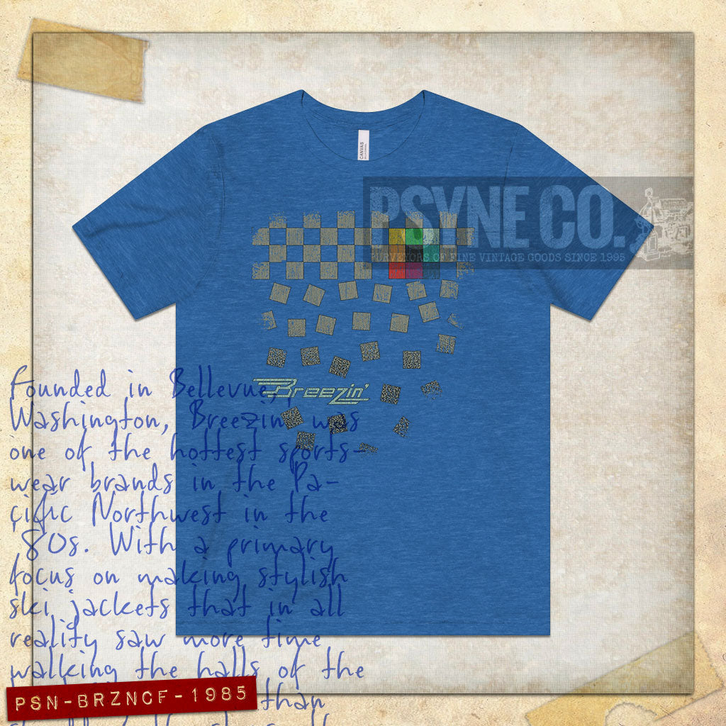 Breezin' Checker Falls 1985 Vintage Men's T-Shirt