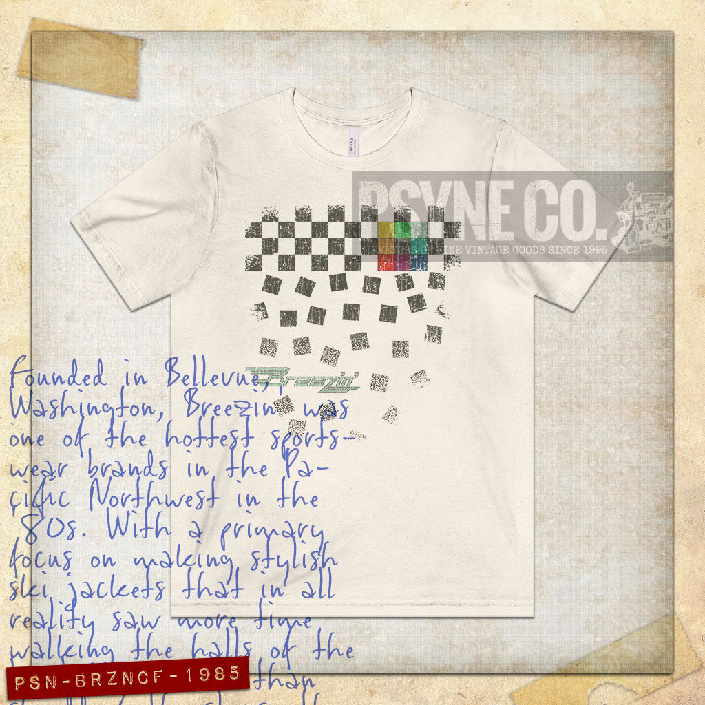 Breezin' Checker Falls 1985 Vintage Men's T-Shirt