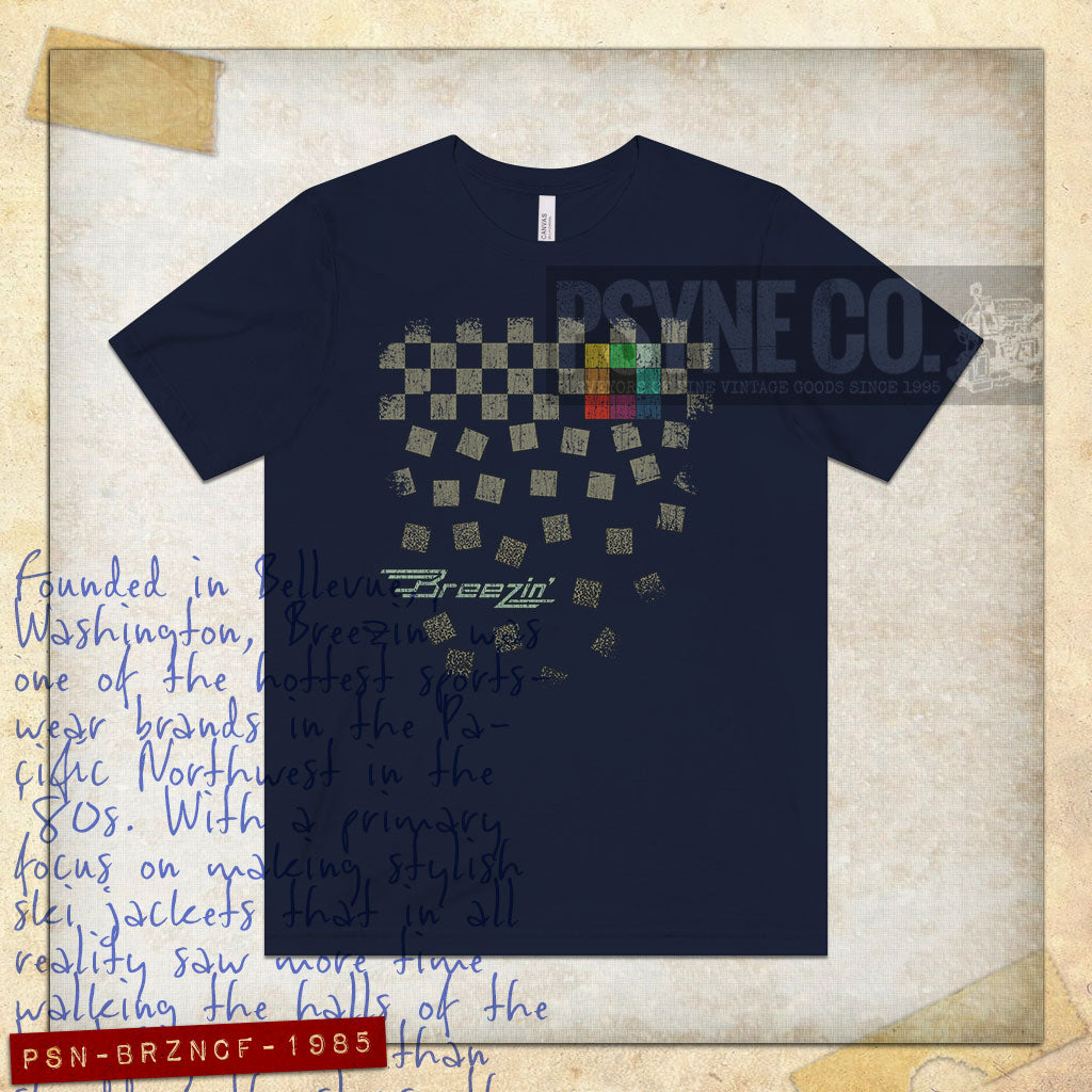 Breezin' Checker Falls 1985 Vintage Men's T-Shirt