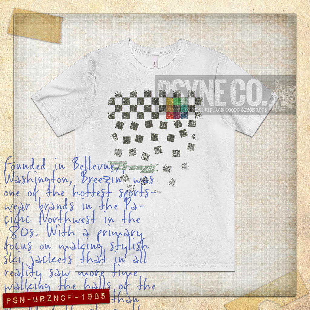 Breezin' Checker Falls 1985 Vintage Men's T-Shirt