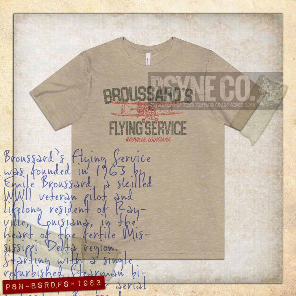 Broussard’s Flying Service 1963 Vintage Men's T-Shirt