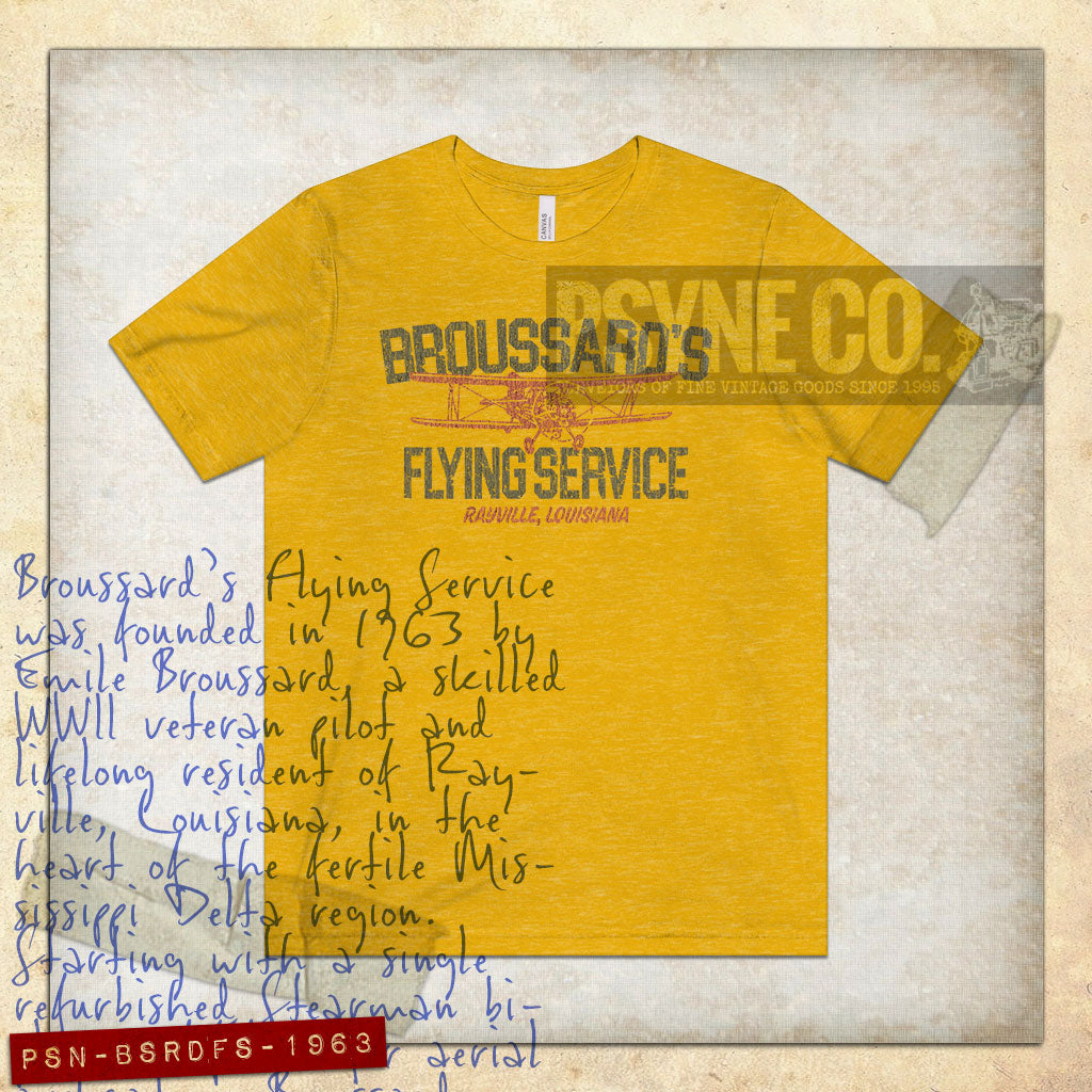 Broussard’s Flying Service 1963 Vintage Men's T-Shirt