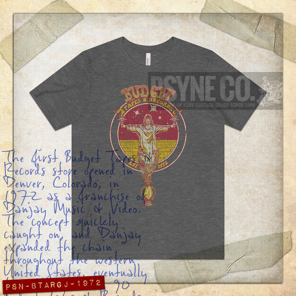 Budget Tapes & Records Genie Jesus 1972 Vintage Men’s T-Shirt