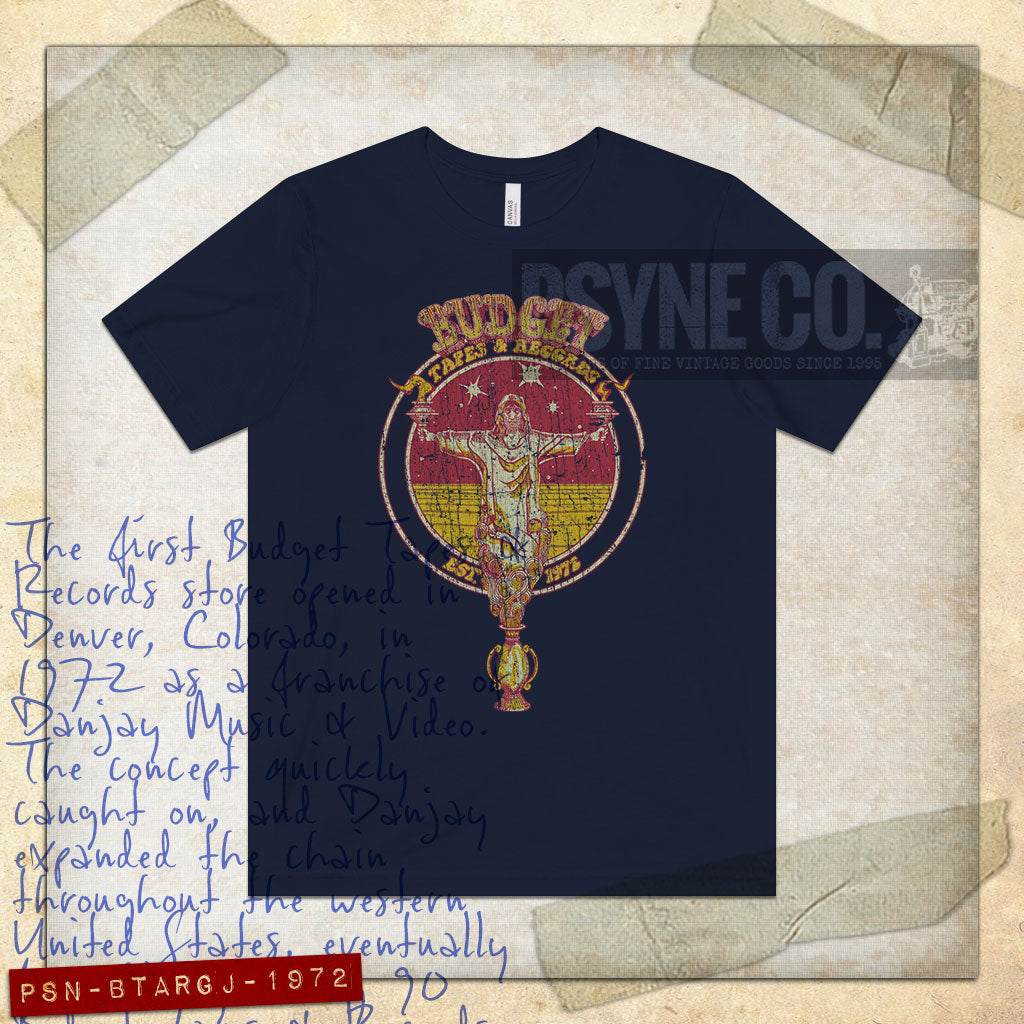 Budget Tapes & Records Genie Jesus 1972 Vintage Men’s T-Shirt
