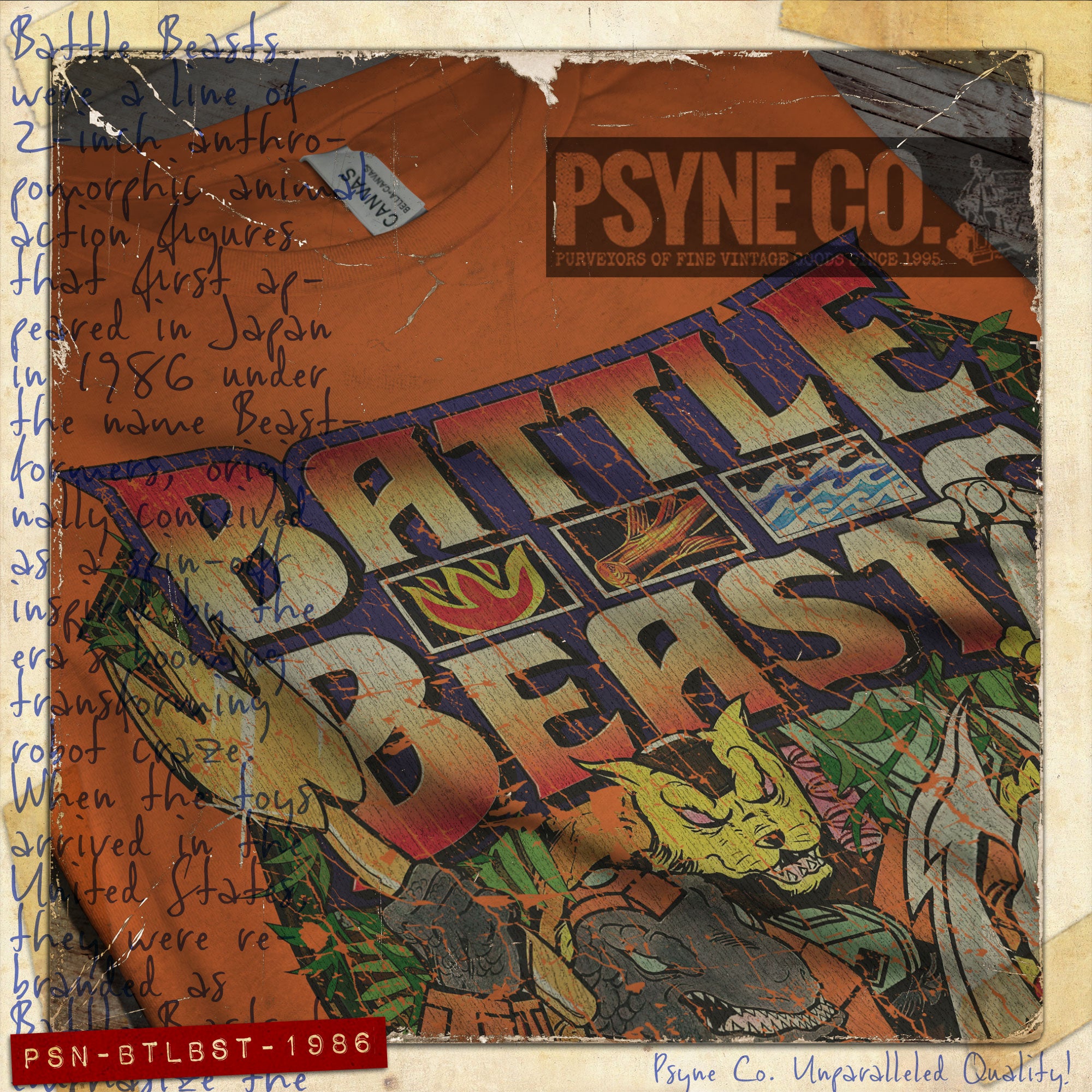 Battle Beasts 1986 Vintage Men's T-Shirt