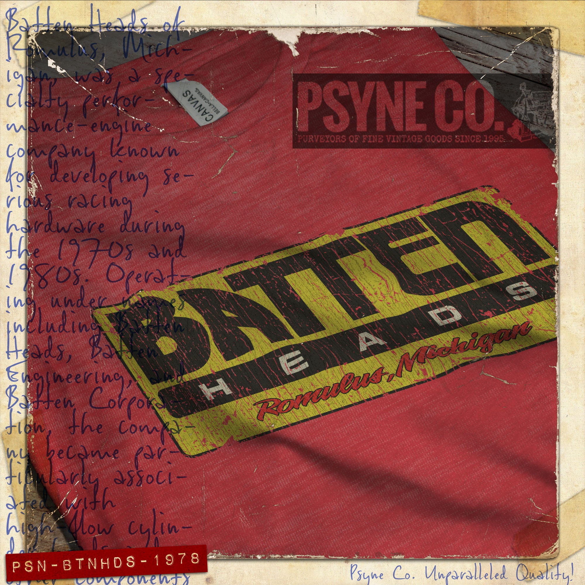 Batten Heads 1978 Vintage Men's T-Shirt