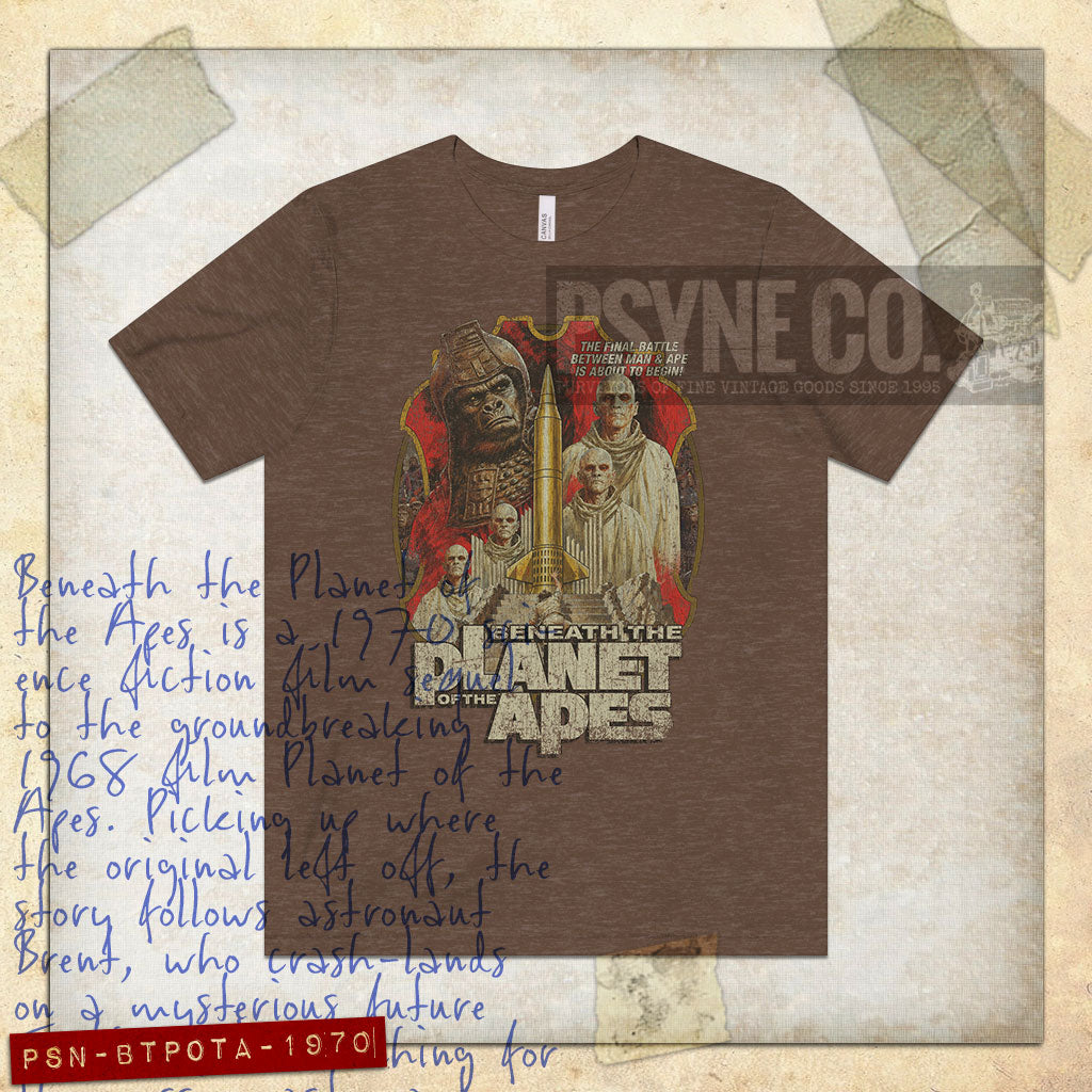 Beneath the Planet of the Apes 1970 Vintage Men's T-Shirt