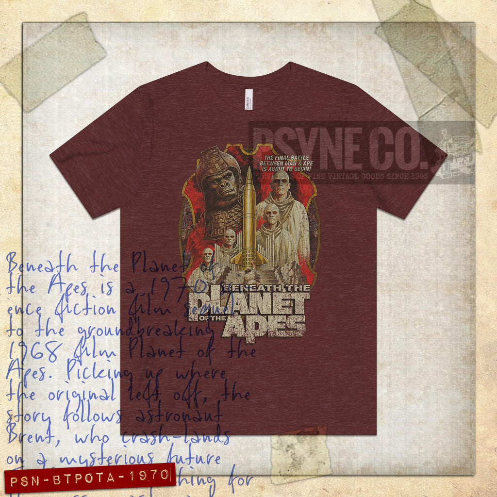 Beneath the Planet of the Apes 1970 Vintage Men's T-Shirt