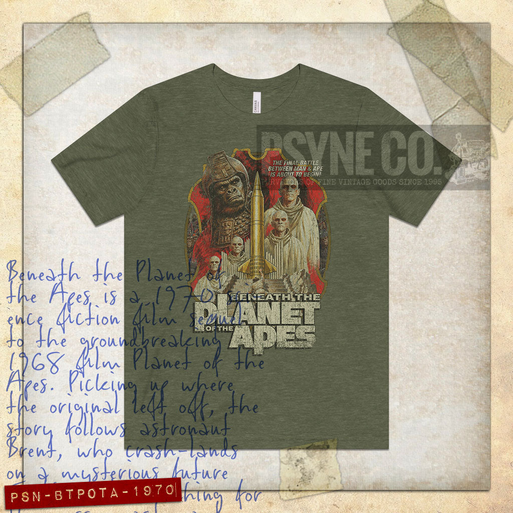 Beneath the Planet of the Apes 1970 Vintage Men's T-Shirt