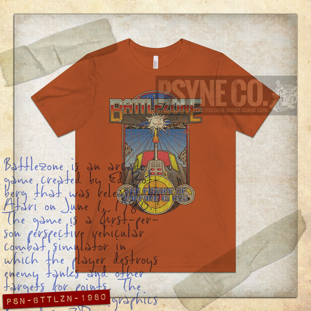 Battlezone Furture Warfare 1980 Vintage Men's T-Shirt