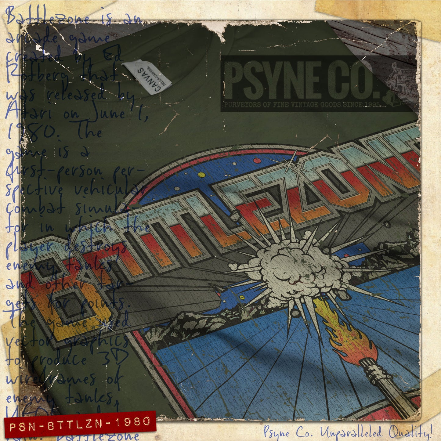 Battlezone Furture Warfare 1980 Vintage Men's T-Shirt