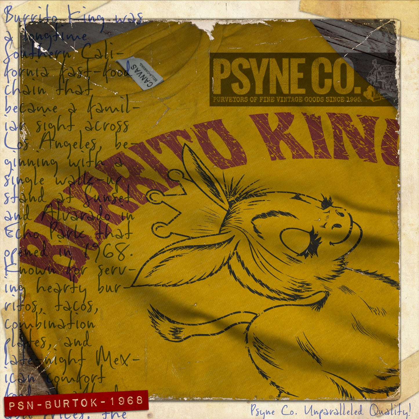 Burrito King 1968 Vintage Men’s T-Shirt