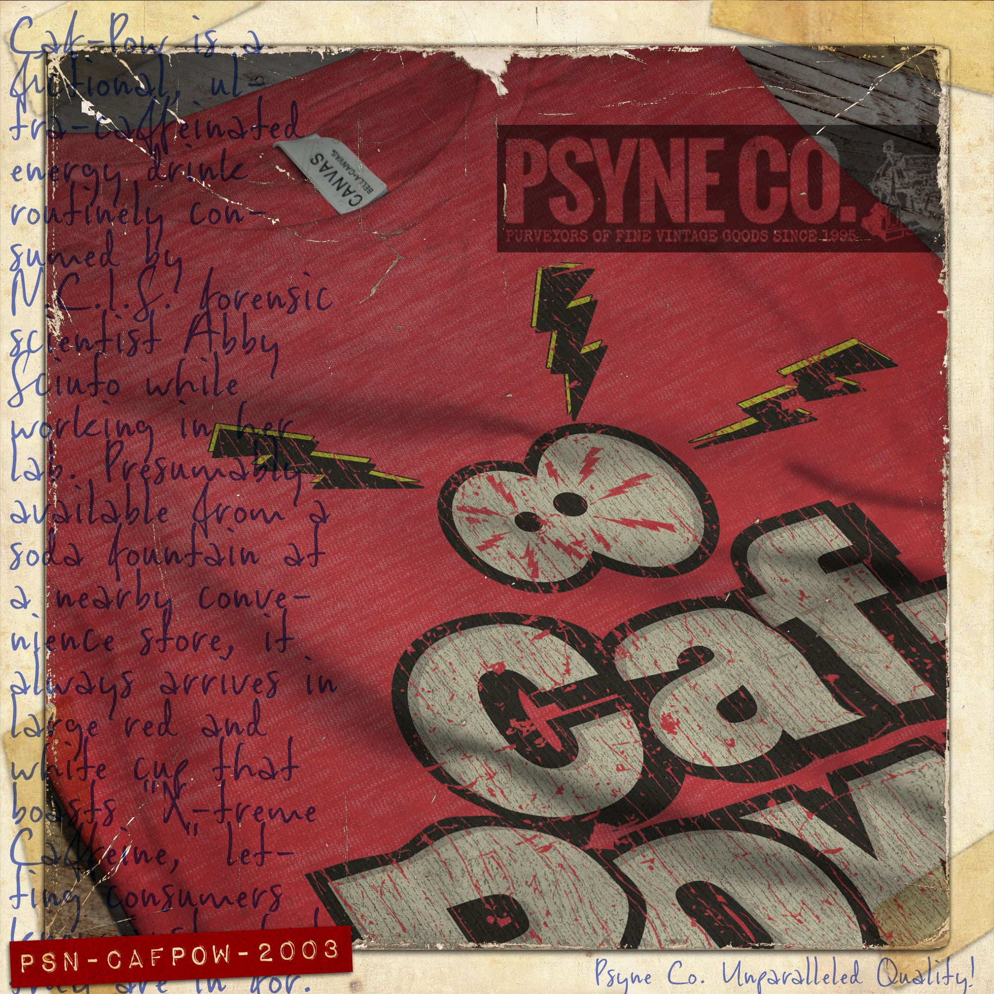 Caf-Pow X-Treme Caffeine 2003 Vintage Men's T-Shirt