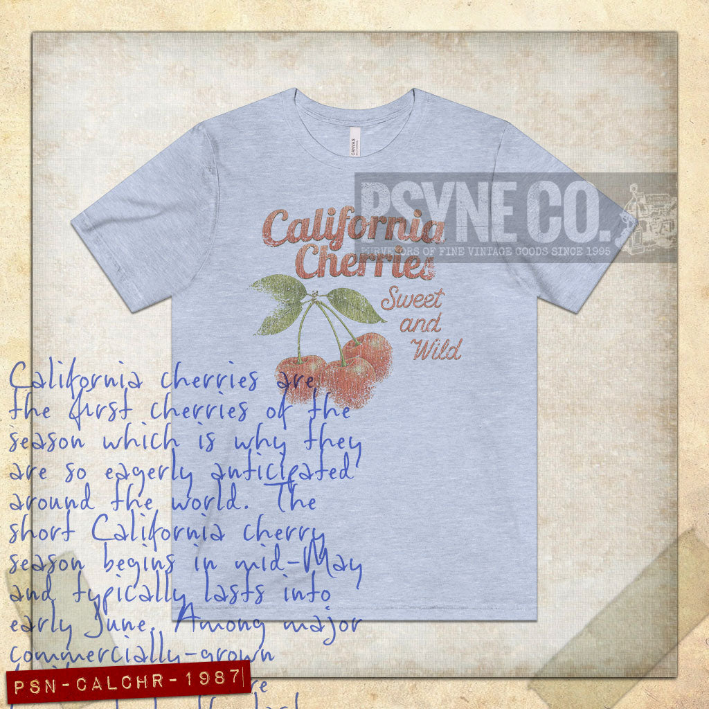 California Cherries Sweet and Wild 1987 Vintage Men's T-Shirt