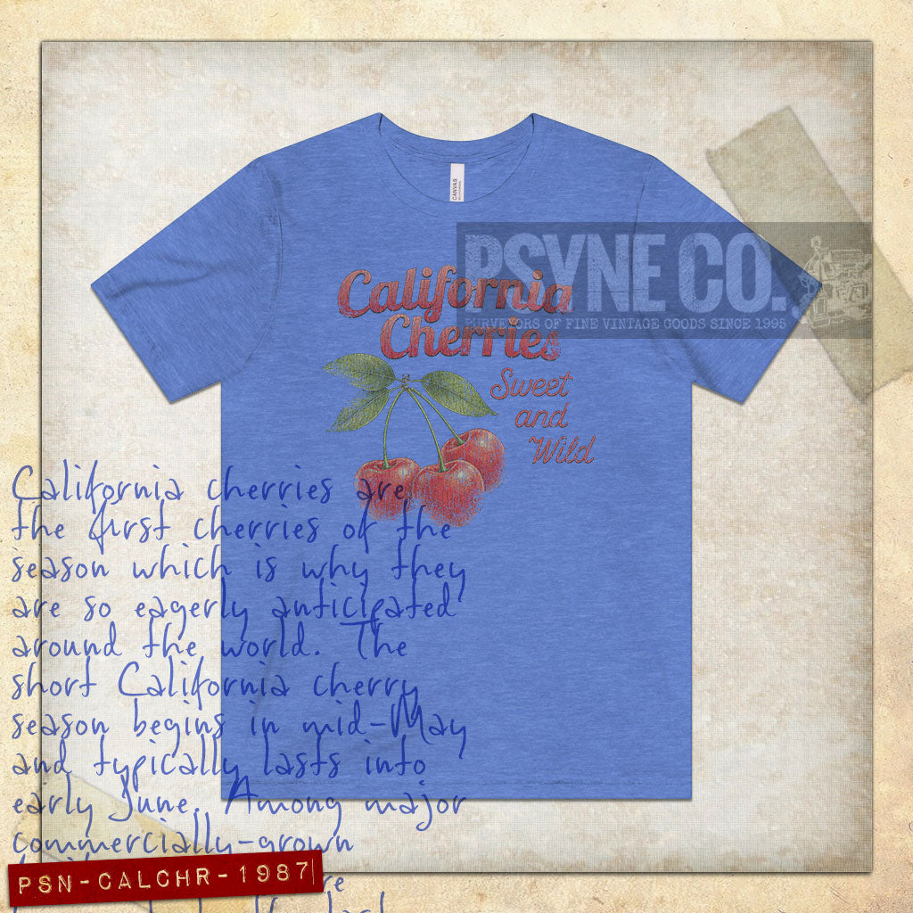 California Cherries Sweet and Wild 1987 Vintage Men's T-Shirt