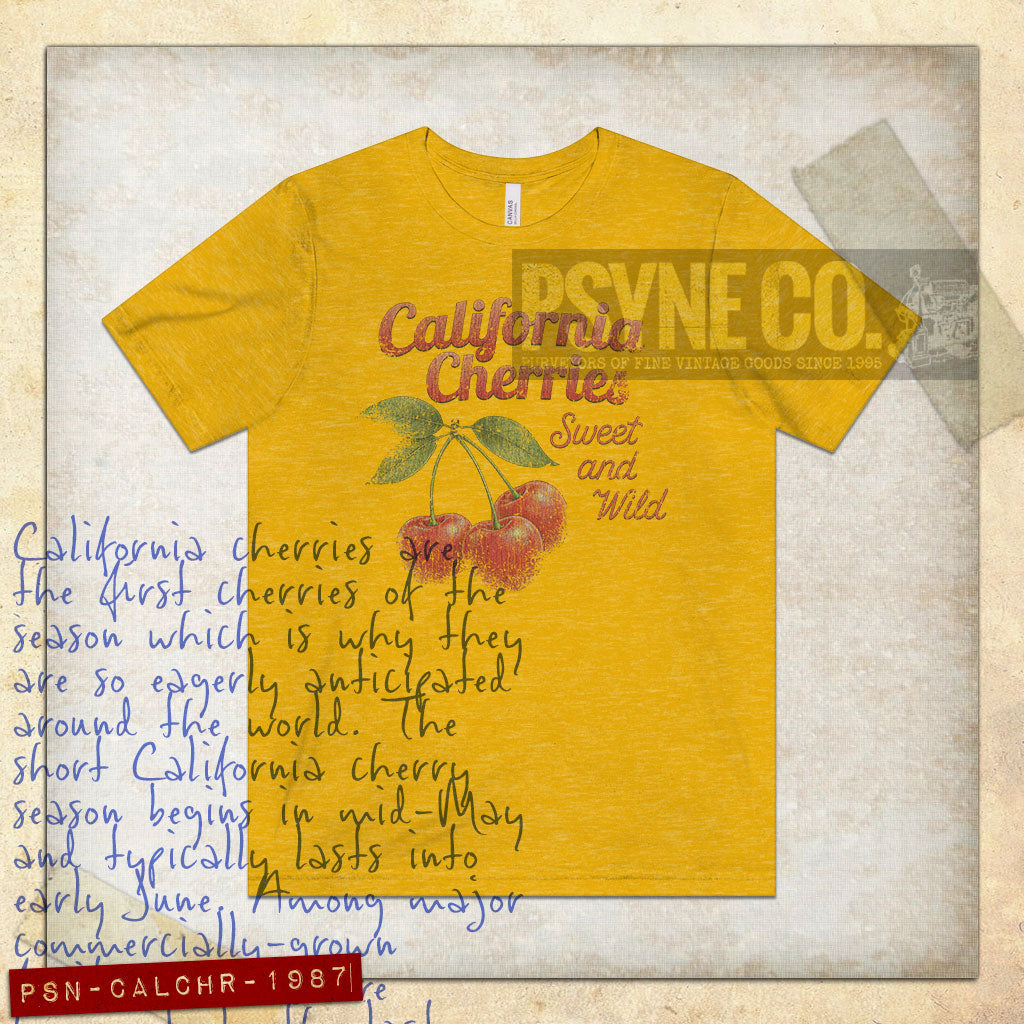 California Cherries Sweet and Wild 1987 Vintage Men's T-Shirt