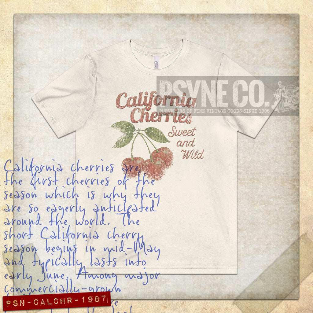 California Cherries Sweet and Wild 1987 Vintage Men's T-Shirt