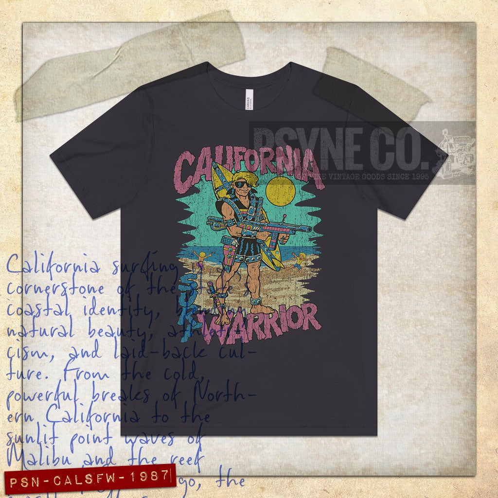 California Surf Warrior 1987 Vintage Men's T-Shirt