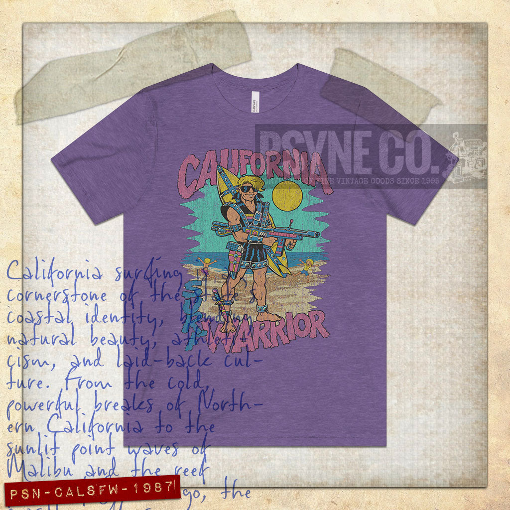 California Surf Warrior 1987 Vintage Men's T-Shirt