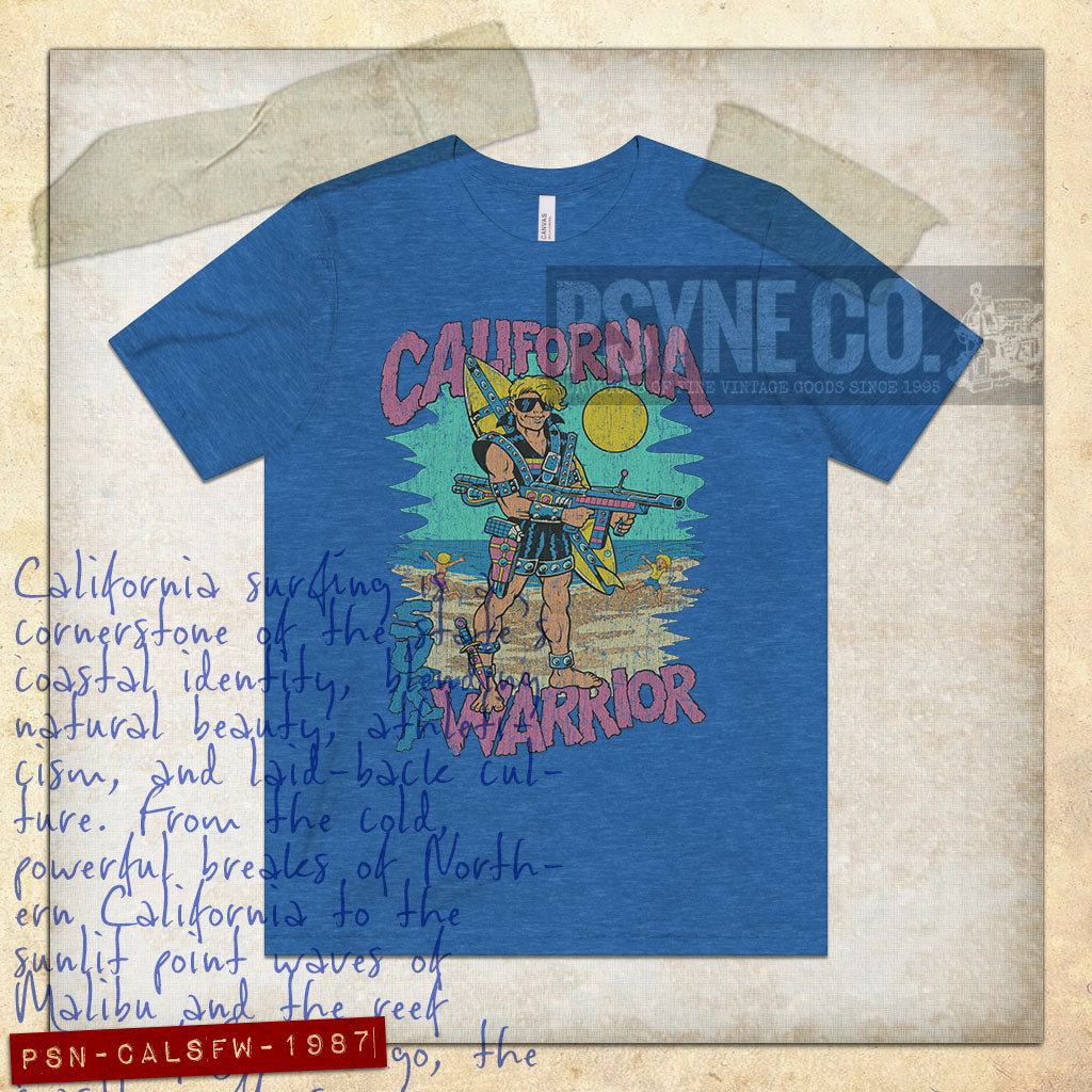California Surf Warrior 1987 Vintage Men's T-Shirt