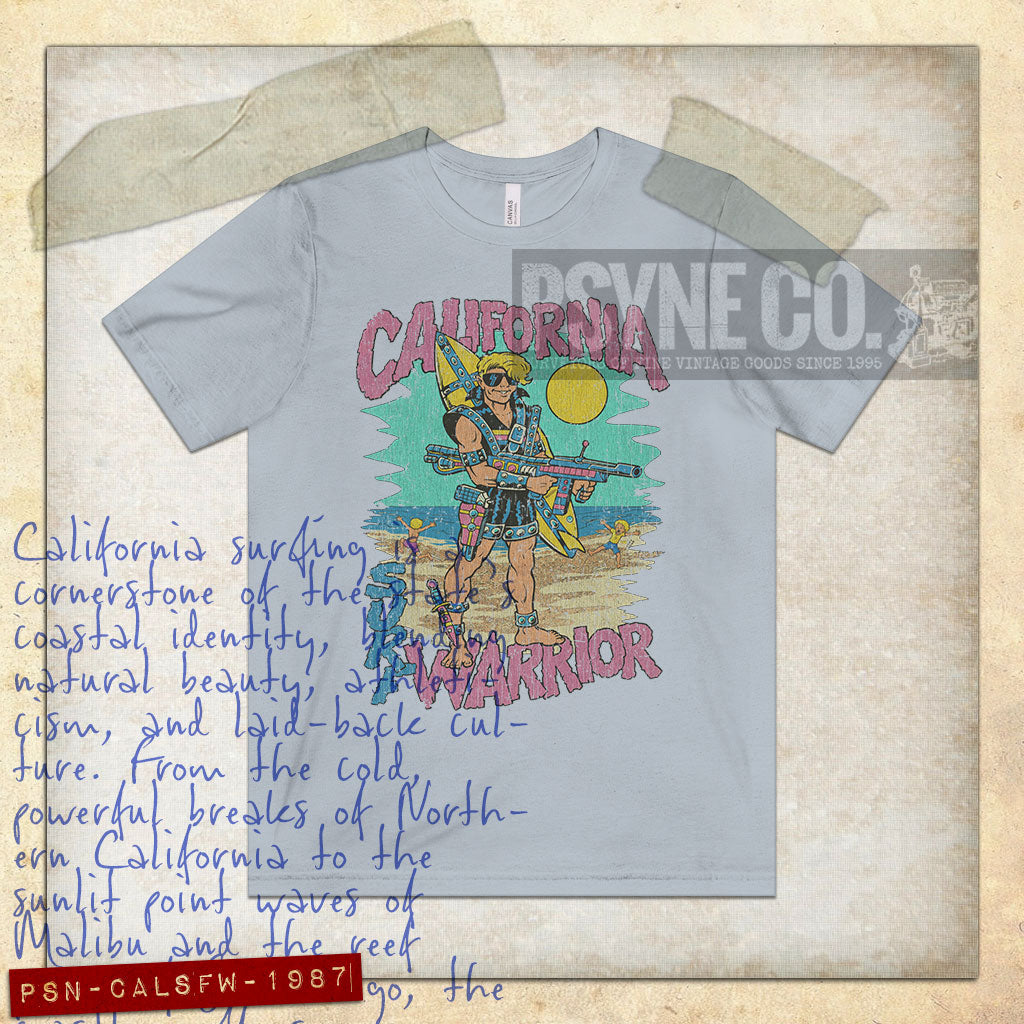 California Surf Warrior 1987 Vintage Men's T-Shirt