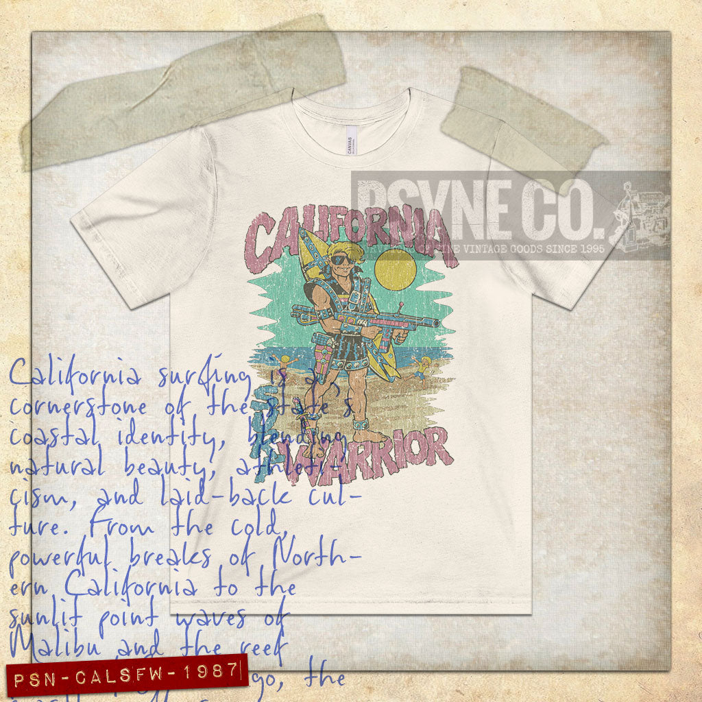 California Surf Warrior 1987 Vintage Men's T-Shirt