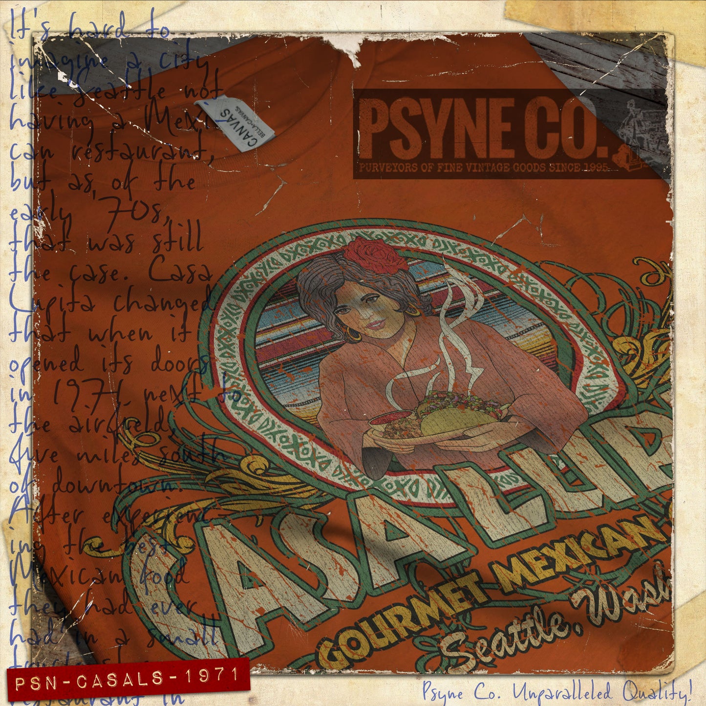 Casa Lupita Seattle 1971 Vintage Men's T-Shirt