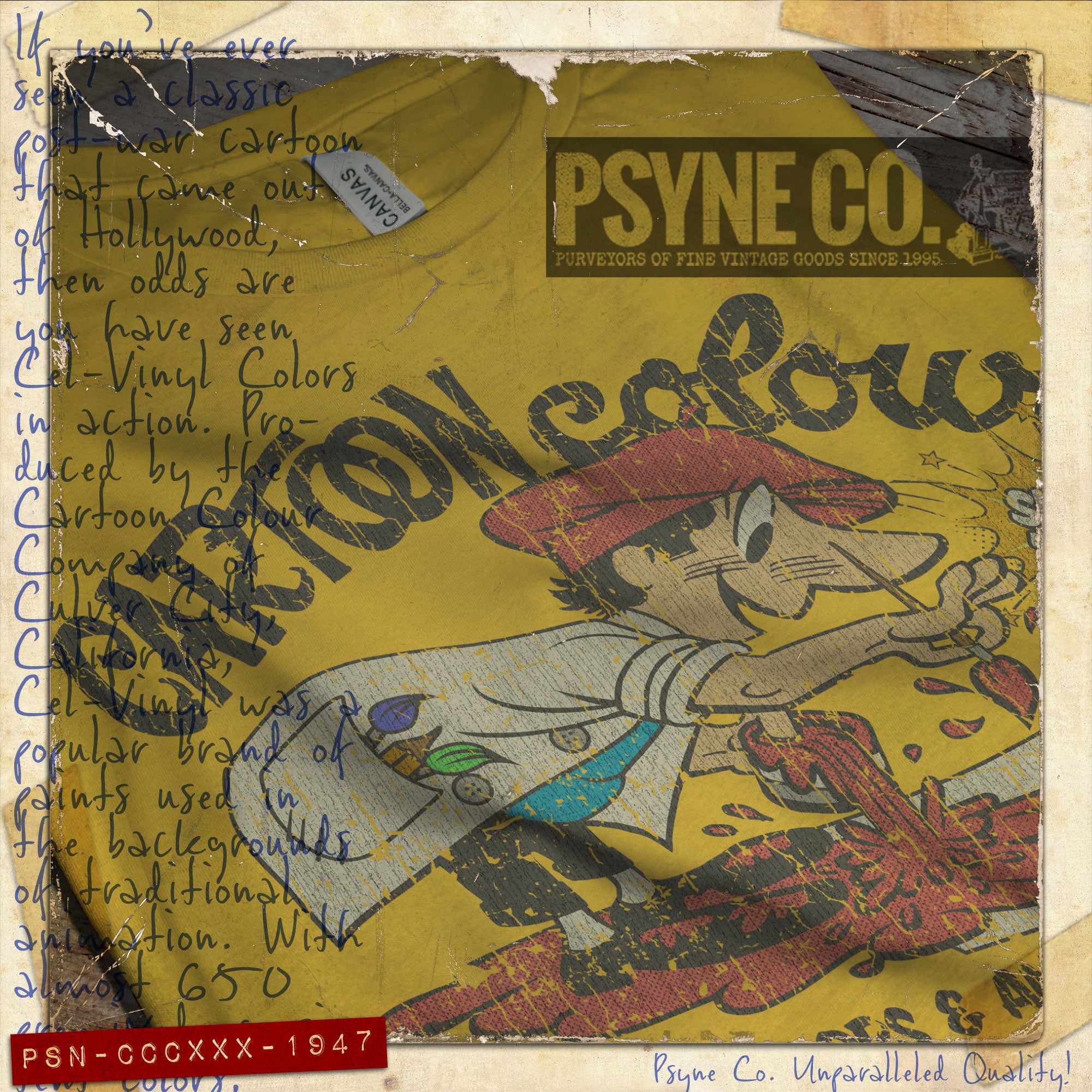 Cartoon Colour Company 1947 Vintage Men's T-Shirt
