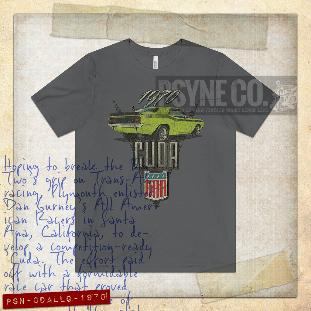 Cuda AAR Lime Light Green 1970 Vintage Men's T-Shirt